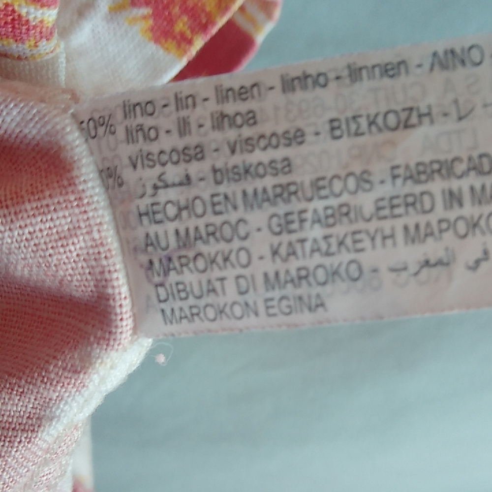 Zara Men M linen blend Hawaiian-Tropical print - Picture 5 of 9